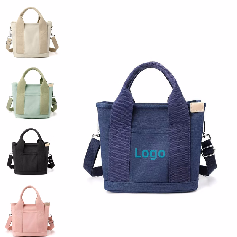 Versatile Canvas Tote Bag With Shoulder Strap For Teenager & College