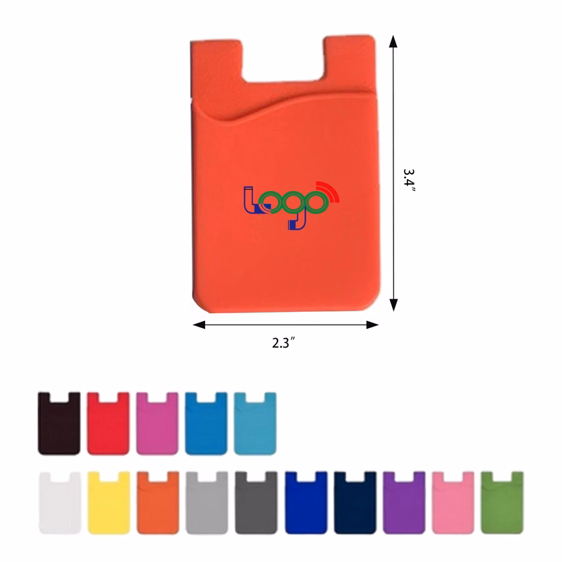 Silicone Phone Back Stick Card Sleeve MOQ 100PCS