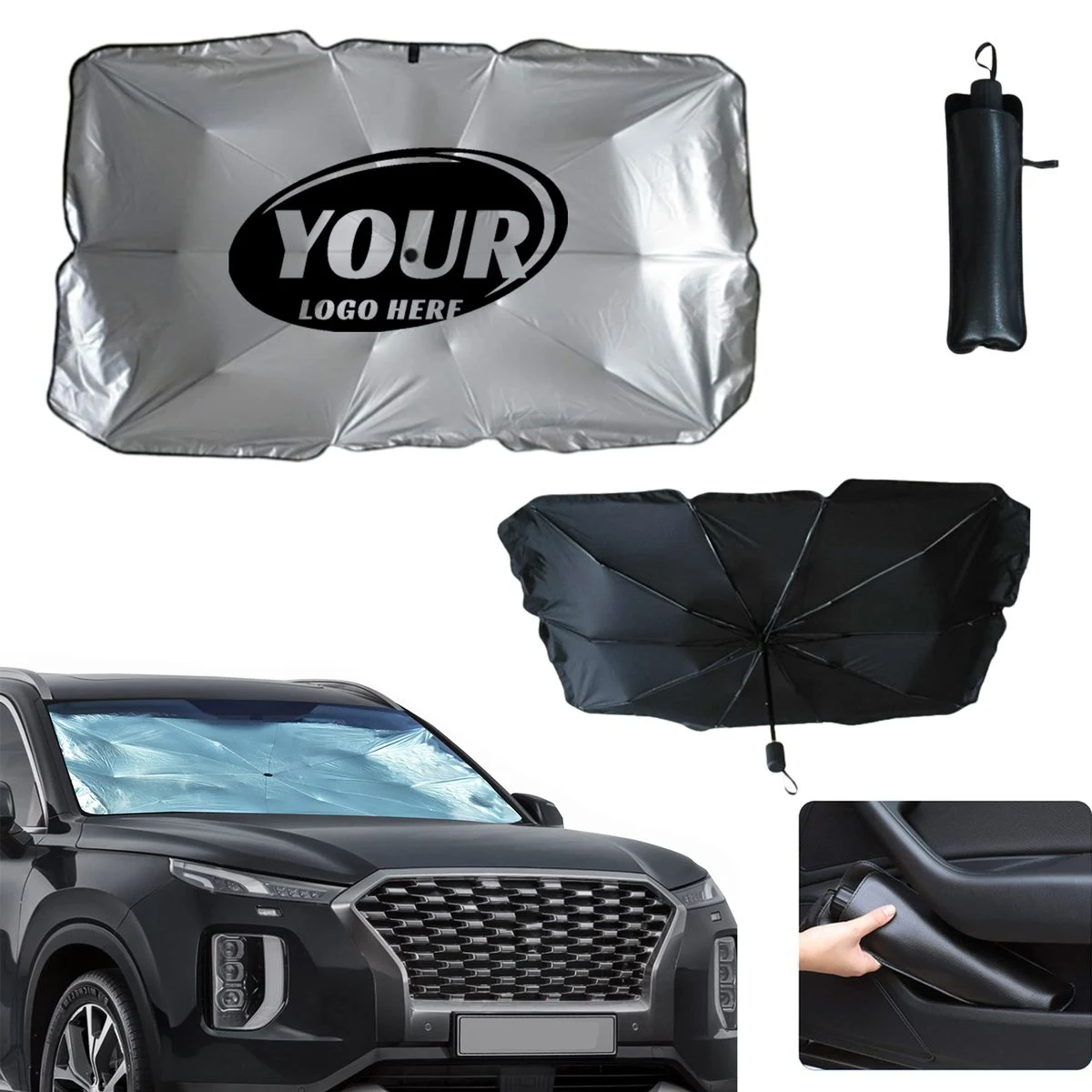 Full Color Car Folding Front Windshield Sunshade 1