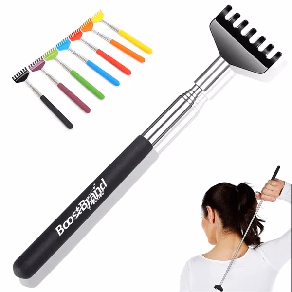 Custom Telescopic Retractable Back Scratcher with Rubber Grip — Wellness Giveaway
