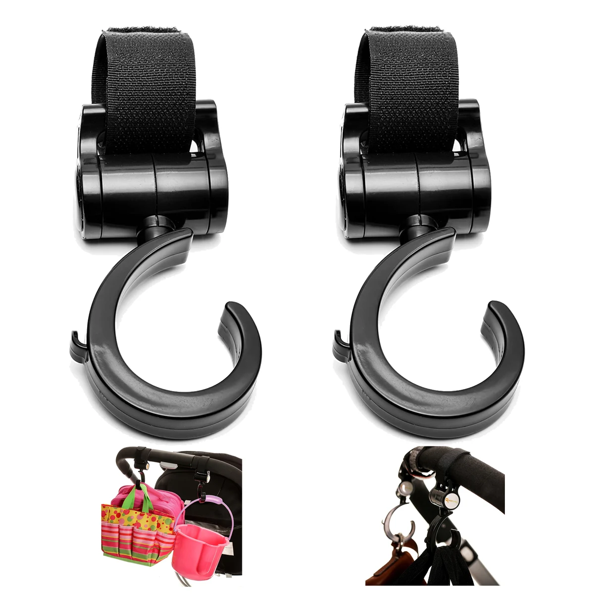 2 Pack Stroller Hook 1