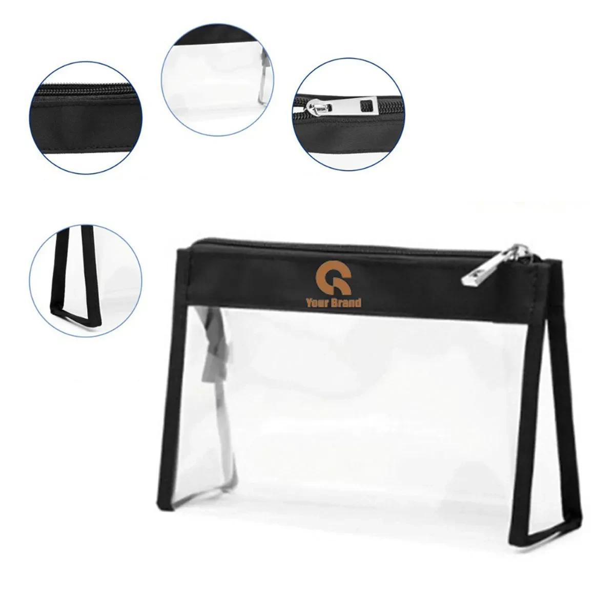 2 Pack Waterproof Durable Clear Makeup Bag 1