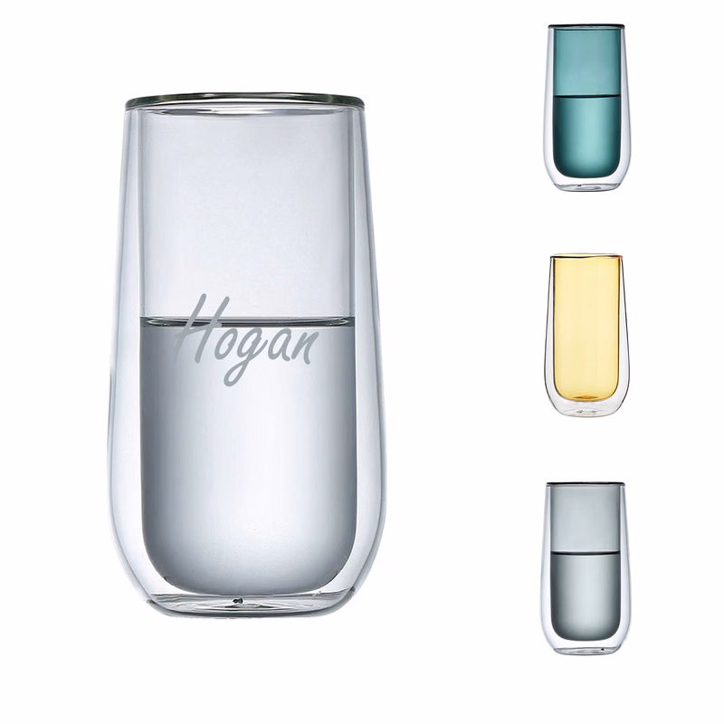 Thickened double-layer heat-insulated transparent glass cup