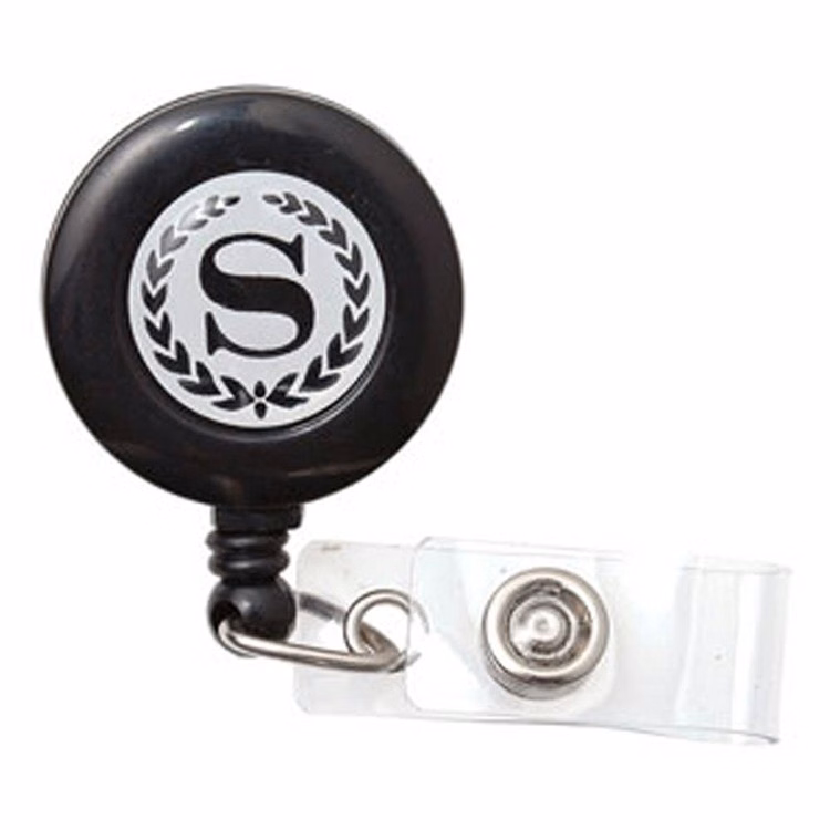 Express Vibraprint® Round Badge Reel with Belt Clip