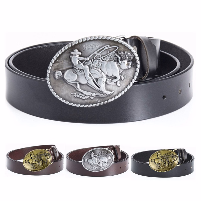 genuine leather Classic Belt Buckle