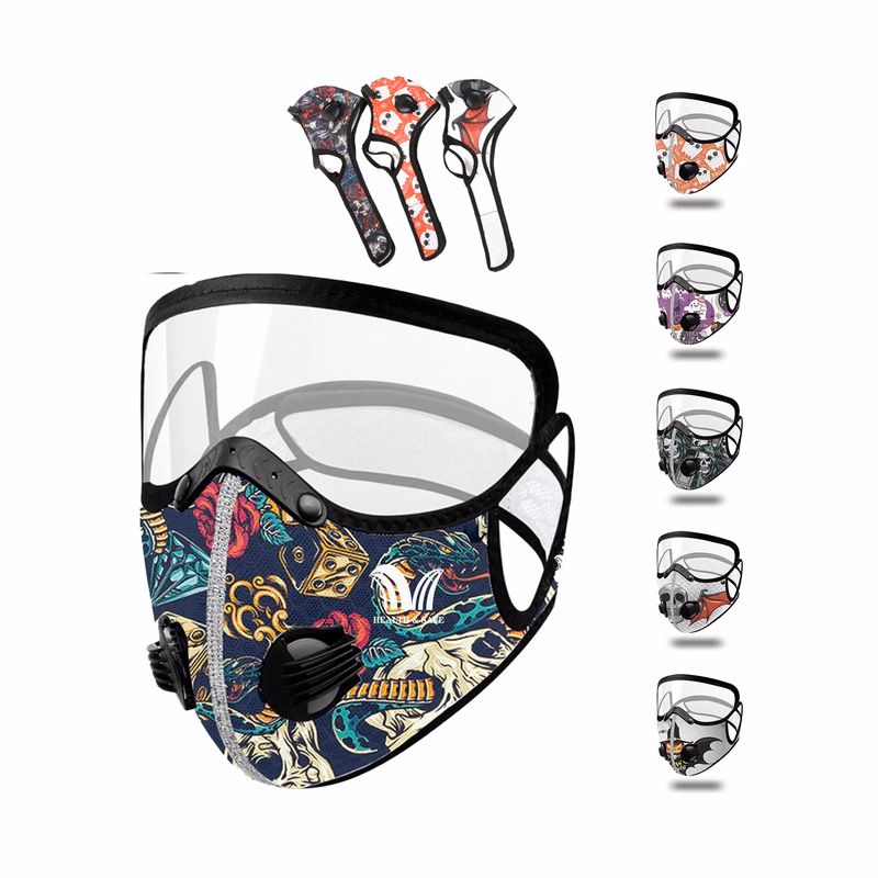 Halloween KN95 Face Mask Reusable with Safety Glasses