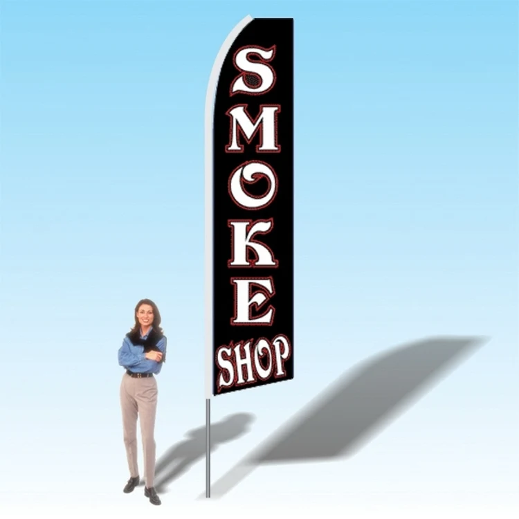 15FT Smoke Shop Black Advertising Banner Flag 1