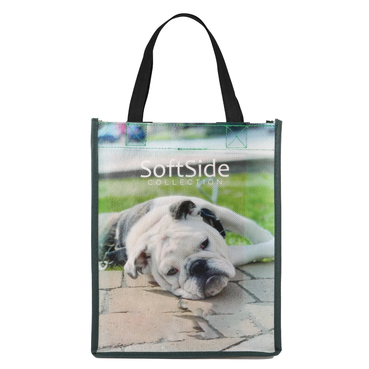 100 GSM PET Tote Bag: 8" W x 10" H x 4" D 1