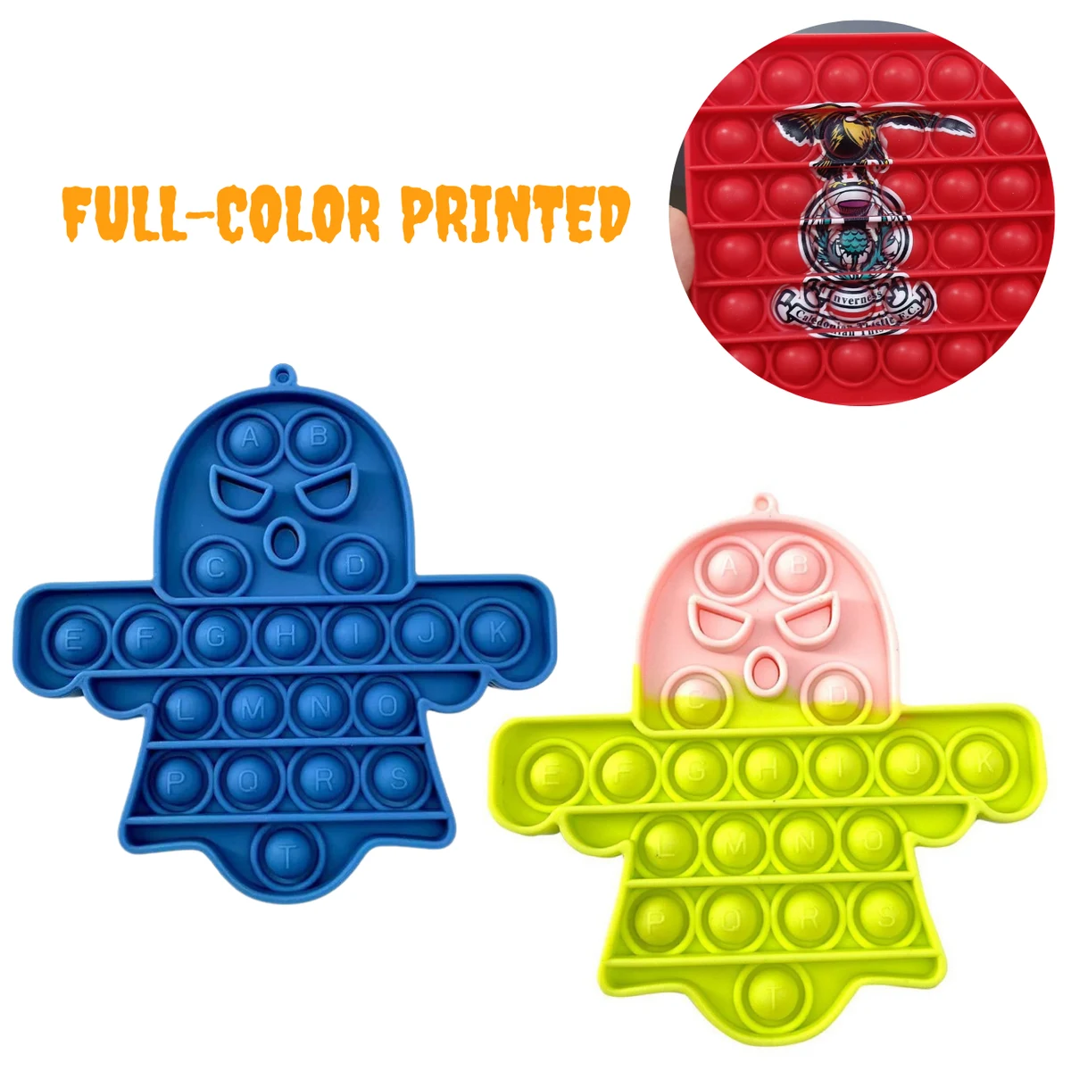 Halloween Ghost - Pop It Fidget Toy Full color 1