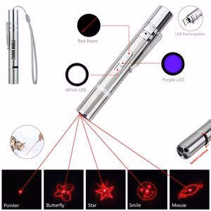 Multifunctional Stainless Steel LED Flashlight With Cartoon Icons