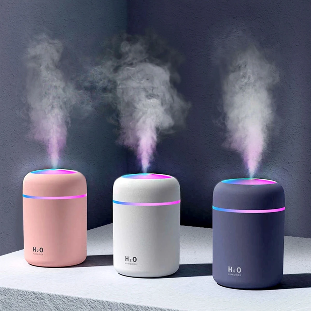 300ml Portable USB LED Ultrasonic Humidifier Air Purifier/ D 1