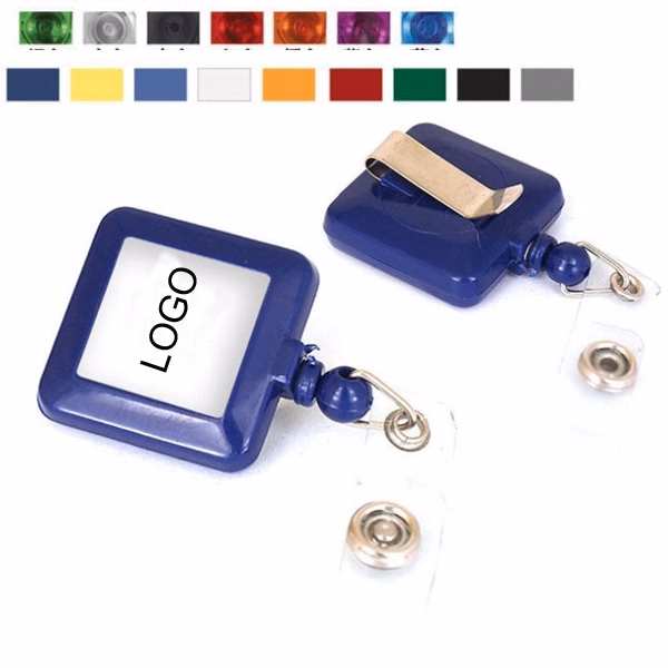 Plastic Square Badge Holder - opaque