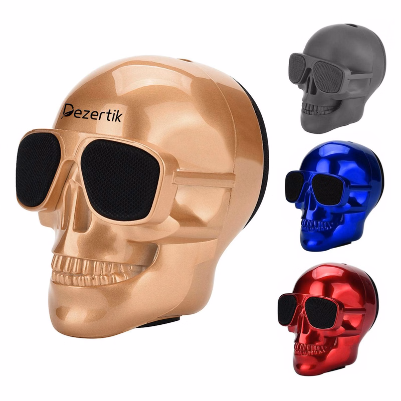 Portable Mini Desktop Skull Bluetooth Speaker