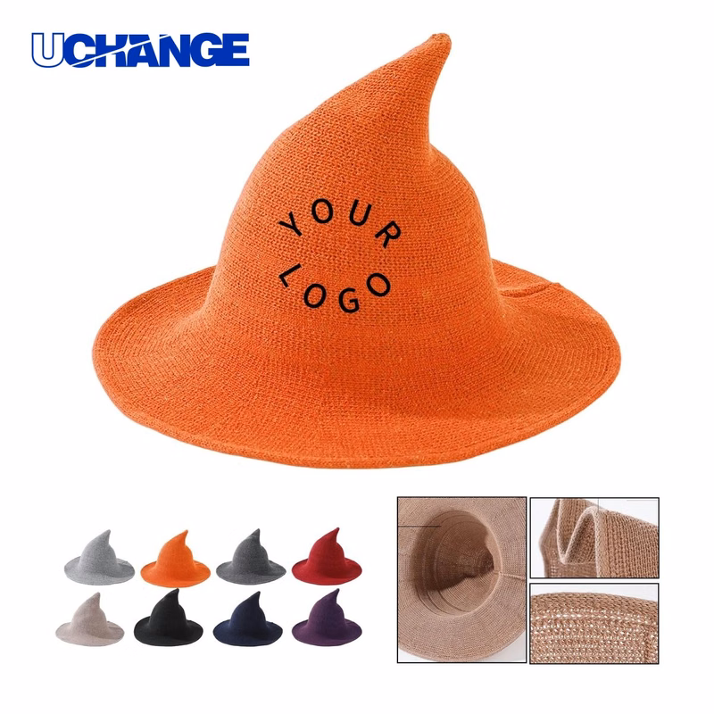 Foldable Witch Hat Headwear for Costume Wear