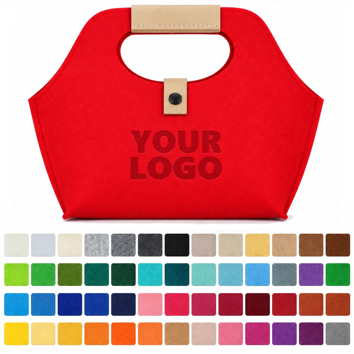 Felt Snap Handle Carry Bag 1