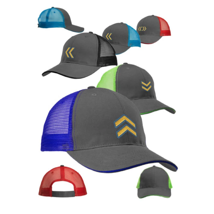 Two Tone Structured Mesh Trucker Hat 1