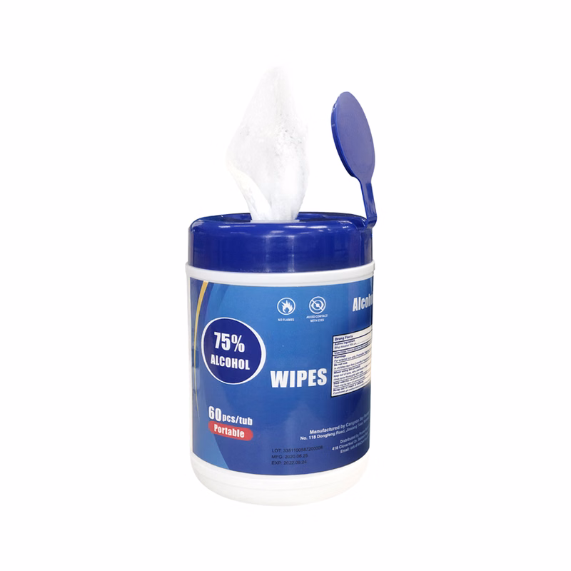 Alcohol Wipes in Canister, 60's - Blank