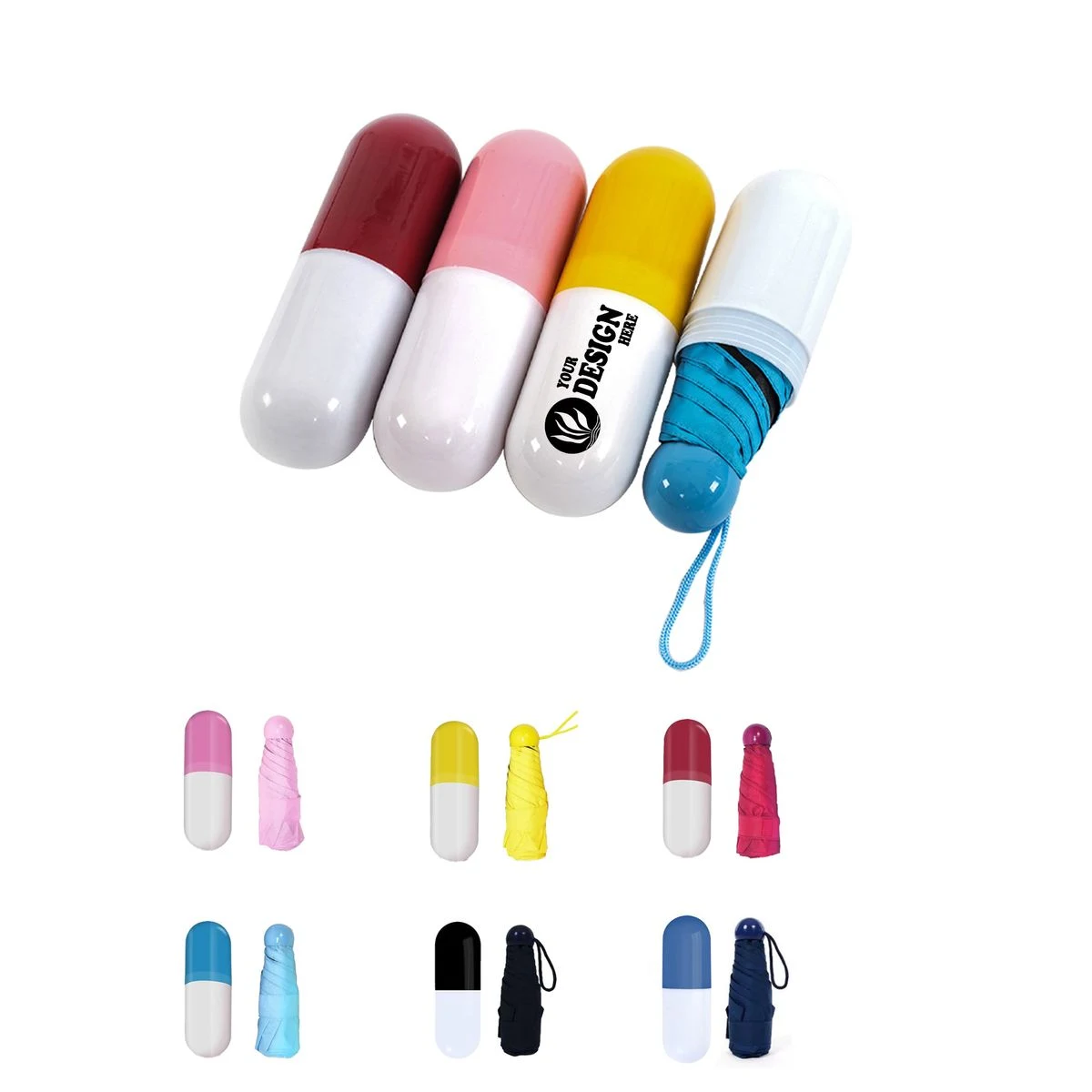 Mini Five-Fold UV Capsule Umbrella 1