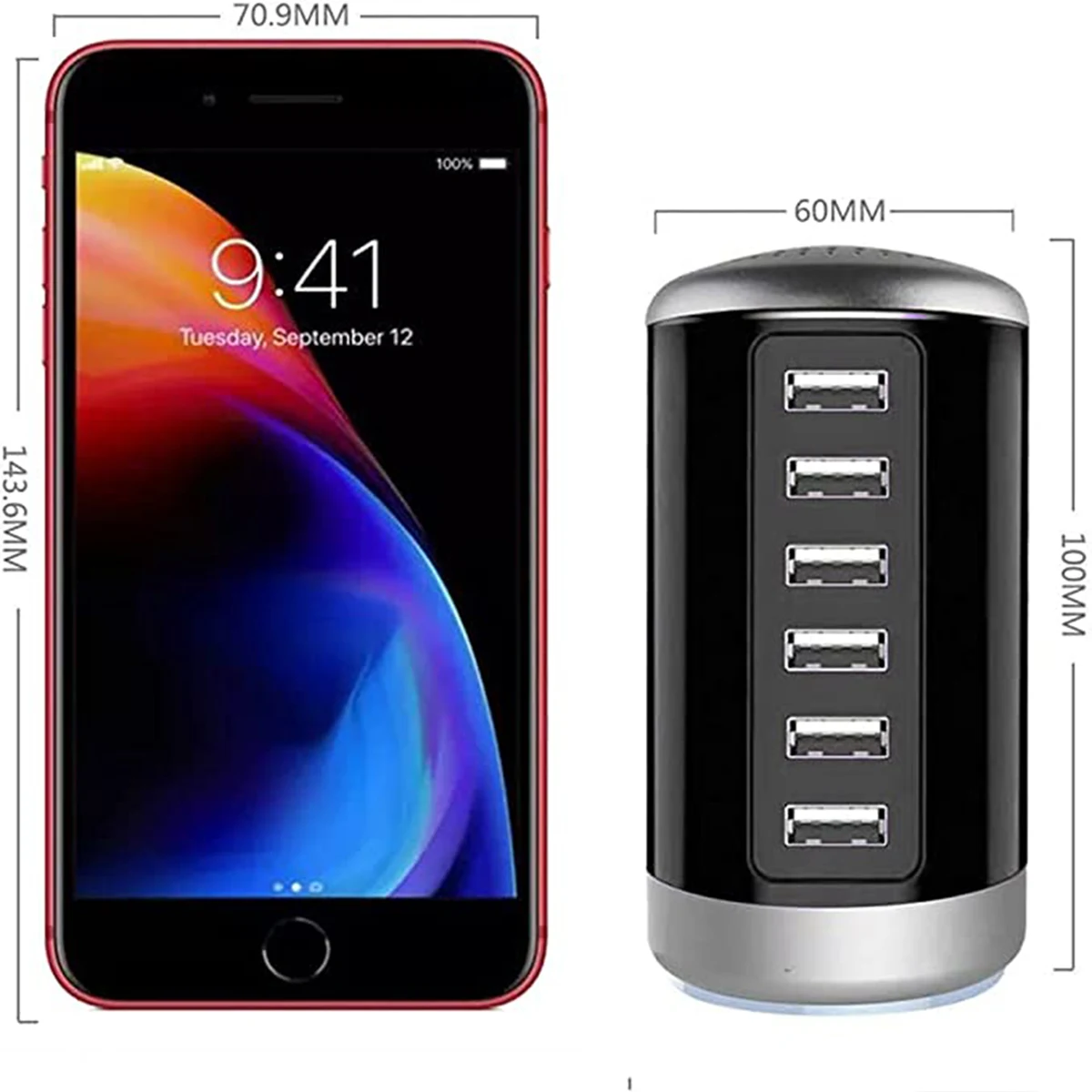 6 Ports Desktop Charging Station 1