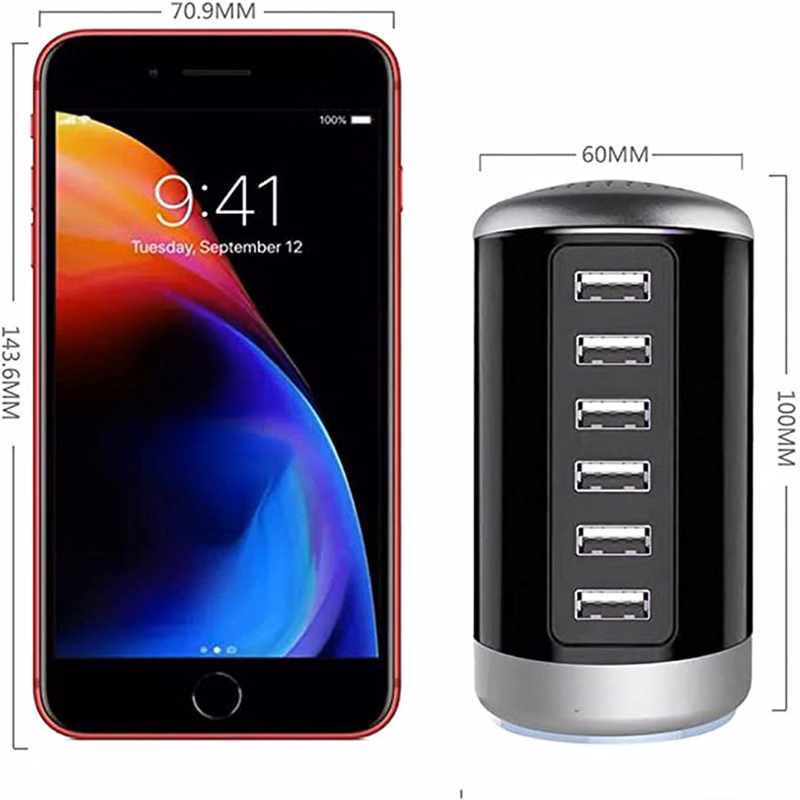 6 Ports Desktop Charging Station