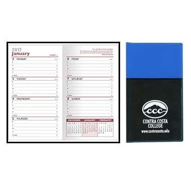 Soft Cover 2 Tone Vinyl France Series Weekly Planner w/ Map / 2 Color 1