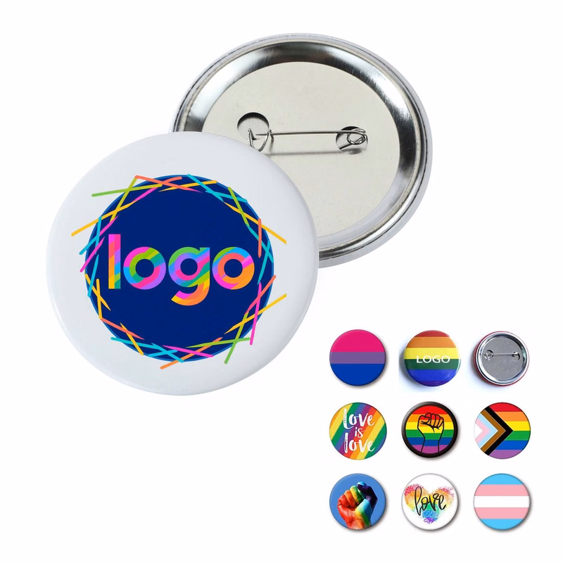 Custom Round Metal Brooch Badge