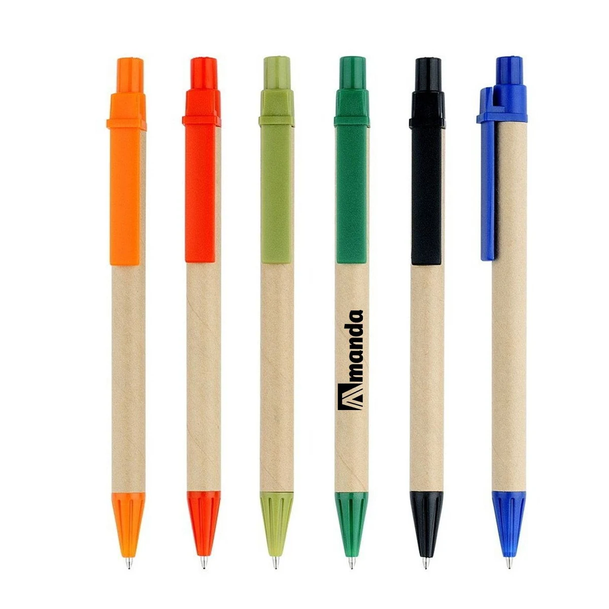 Retractable Kraft Paper Ballpoint Pen 1