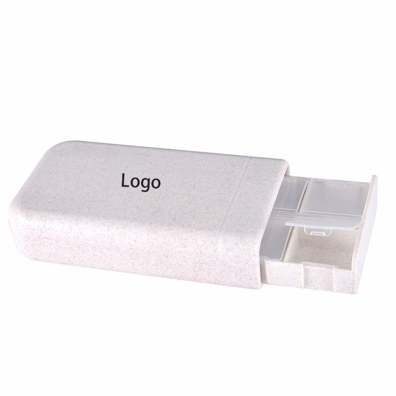 Wheat Straw Push Pull Pill Box