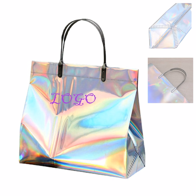 Holographic PVC Tote Bag Retail Gift Shopping