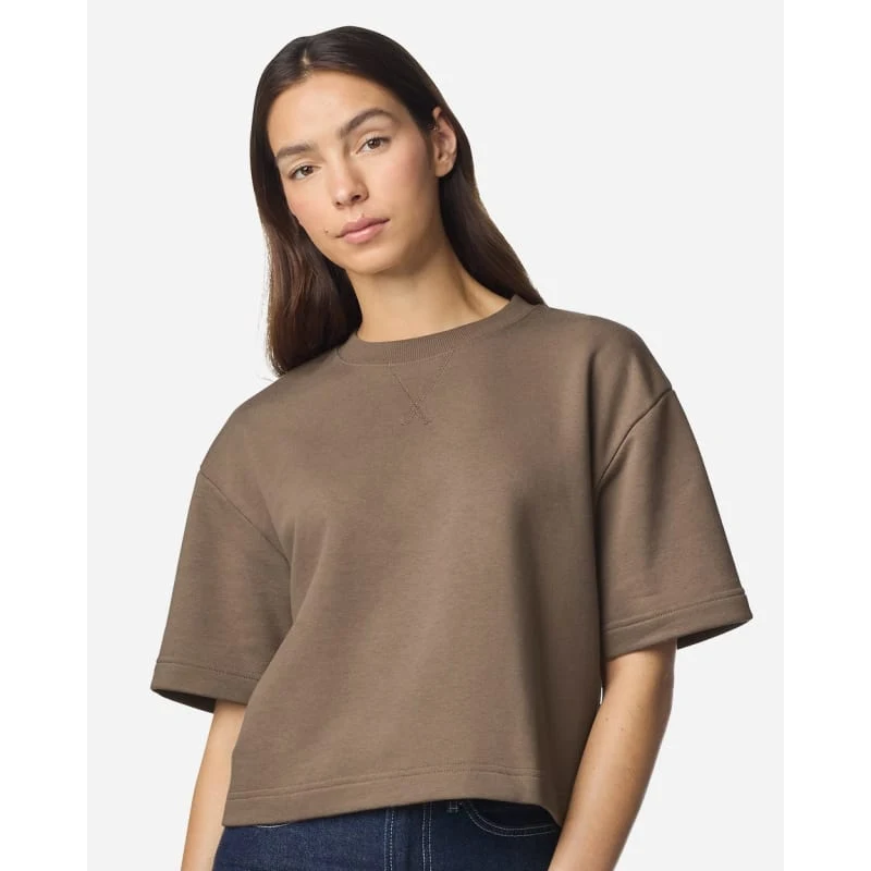 American Apparel Women's French Terry Mid-Length Boxy Top - FTCB0 1