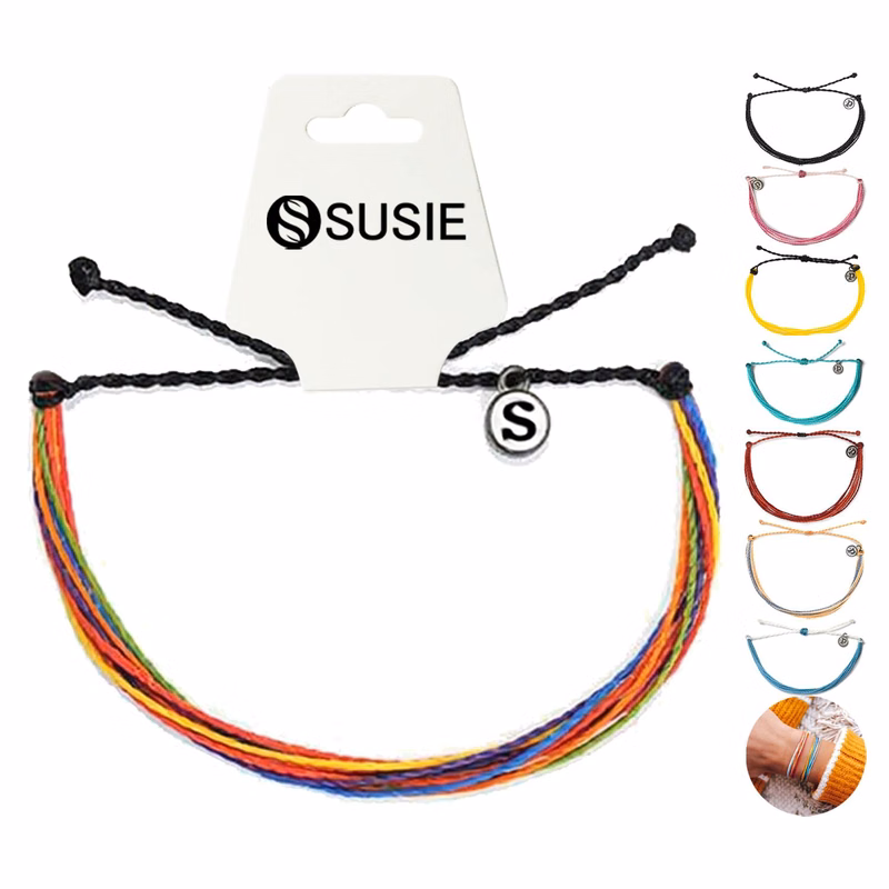 Adjustable Woven Letter Bracelet