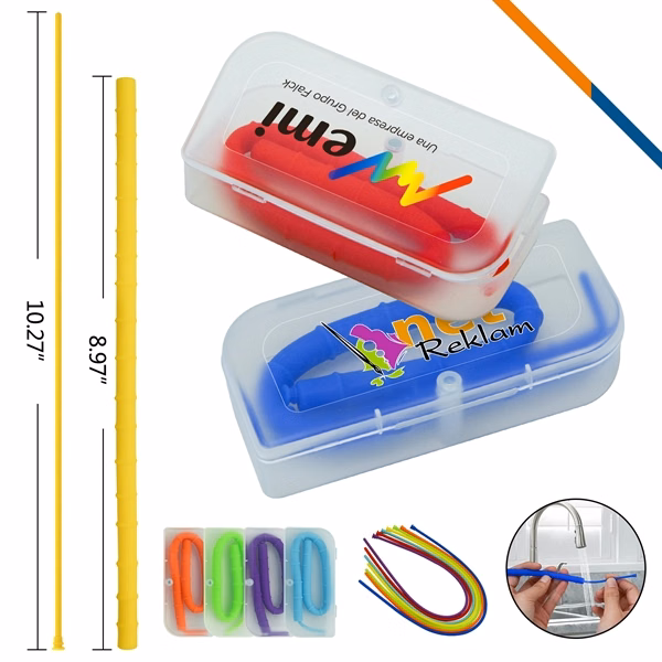 Eira Silicone Straws for Commutes, Fitness and Travel