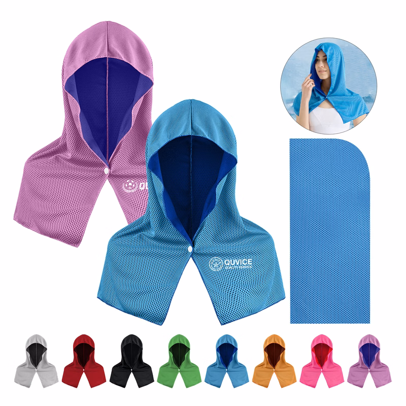 Quick-Dry U-Shaped UV Protection Cooling Hooded Towel