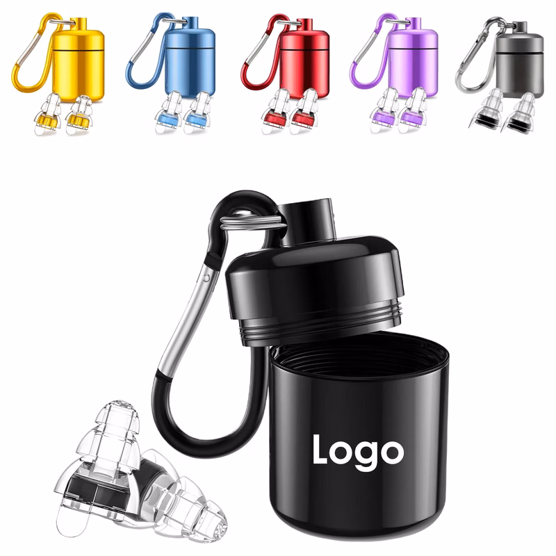 High Fidelity Concert Earplugs With Case & Carabiner Clip
