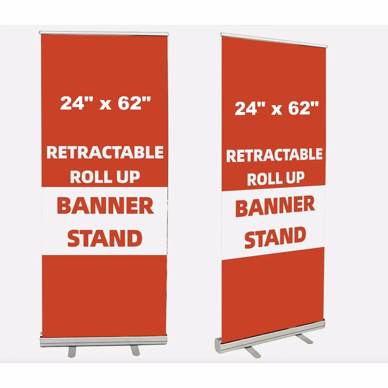 24" x 62" Premium Retractable Roll Up Banner