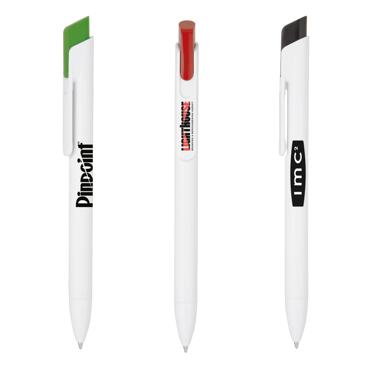 Plantagenet-1706 Promotional White Barrel Pens 1