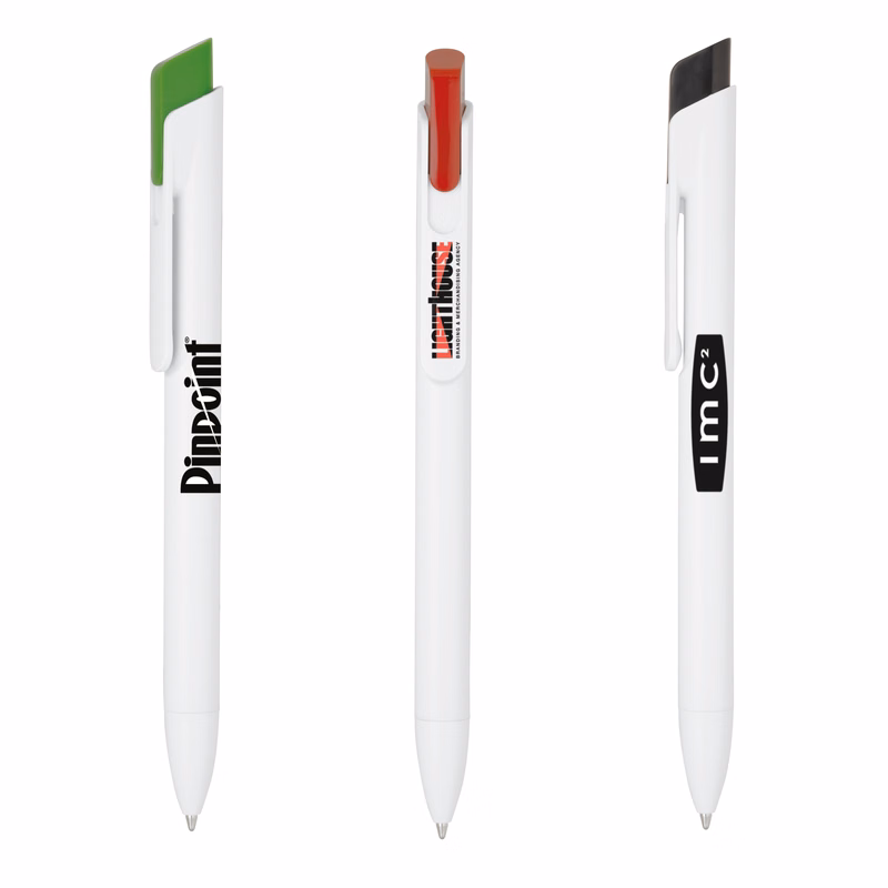 Plantagenet-1706 Promotional White Barrel Pens