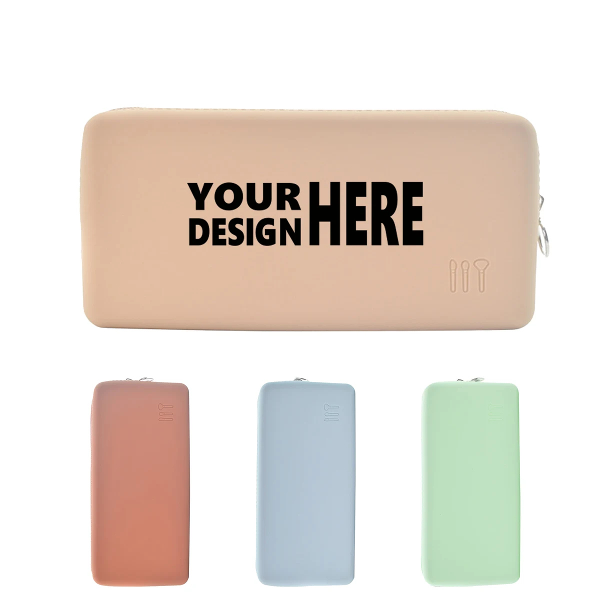 Large Capacity Silicone Zipper Travel Outdoor Portable Makeup Bag 1