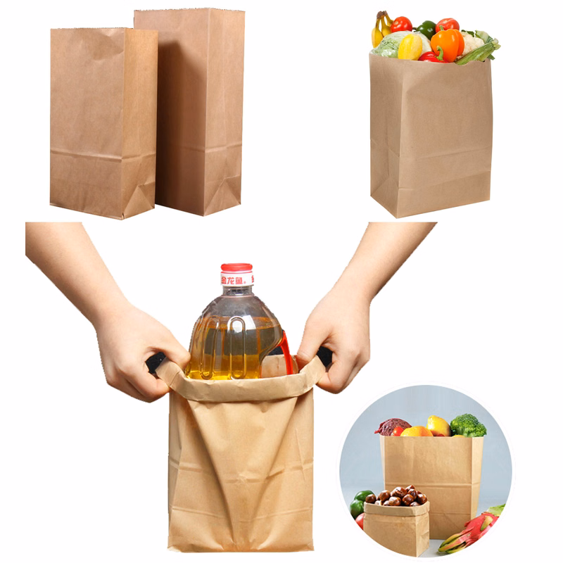 Brown Kraft Paper Grocery Storage Bag