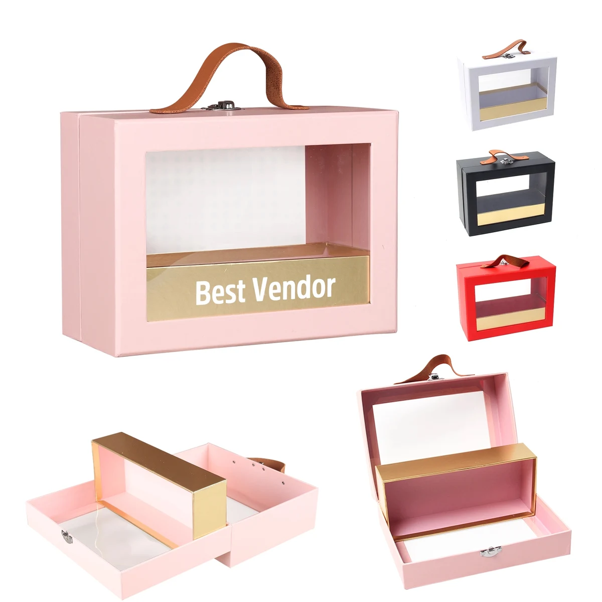 9"x6"x4" Large Square Gift Box With Window 1