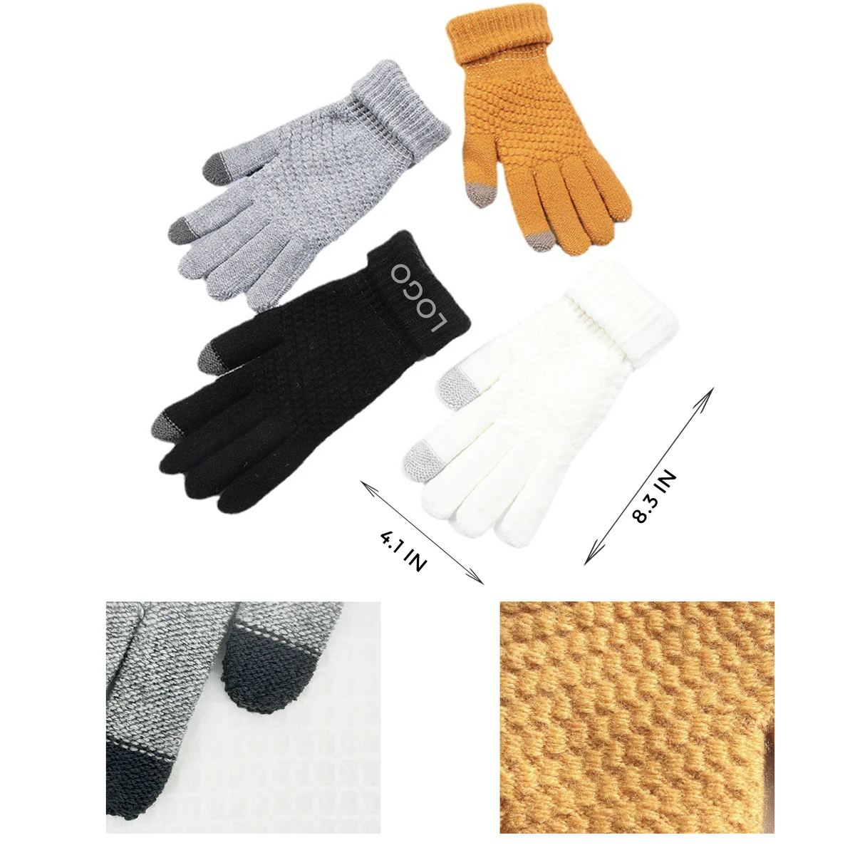 MOQ 10 PCS Stylish Touchscreen Thermal Gloves 1