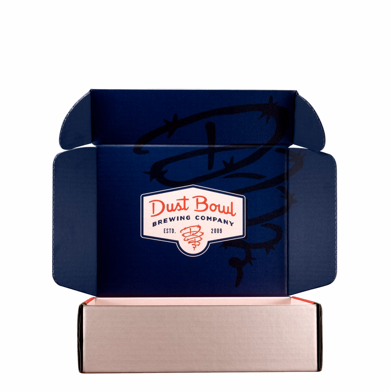 Mailing Box B-Flute 10.000" x 8.000" x 3.000" Group D - 240 sq in White Digital Print