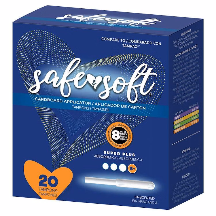 Tampons with Cardboard Applicator - Super Plus Absorbency 12-15 Grams