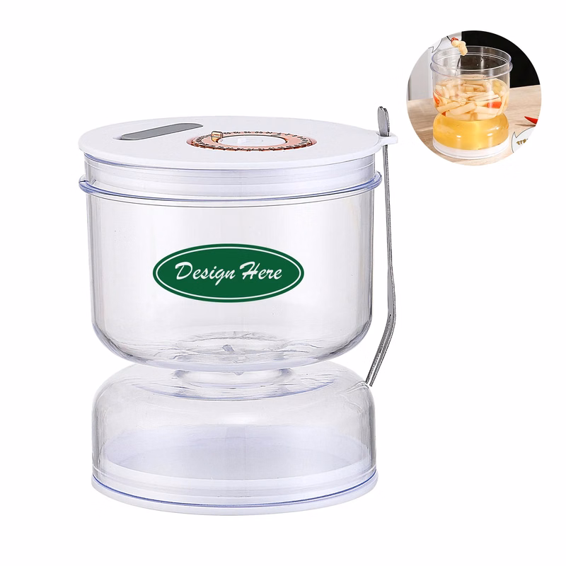 Kitchen dry and wet separation pickle jar with fork