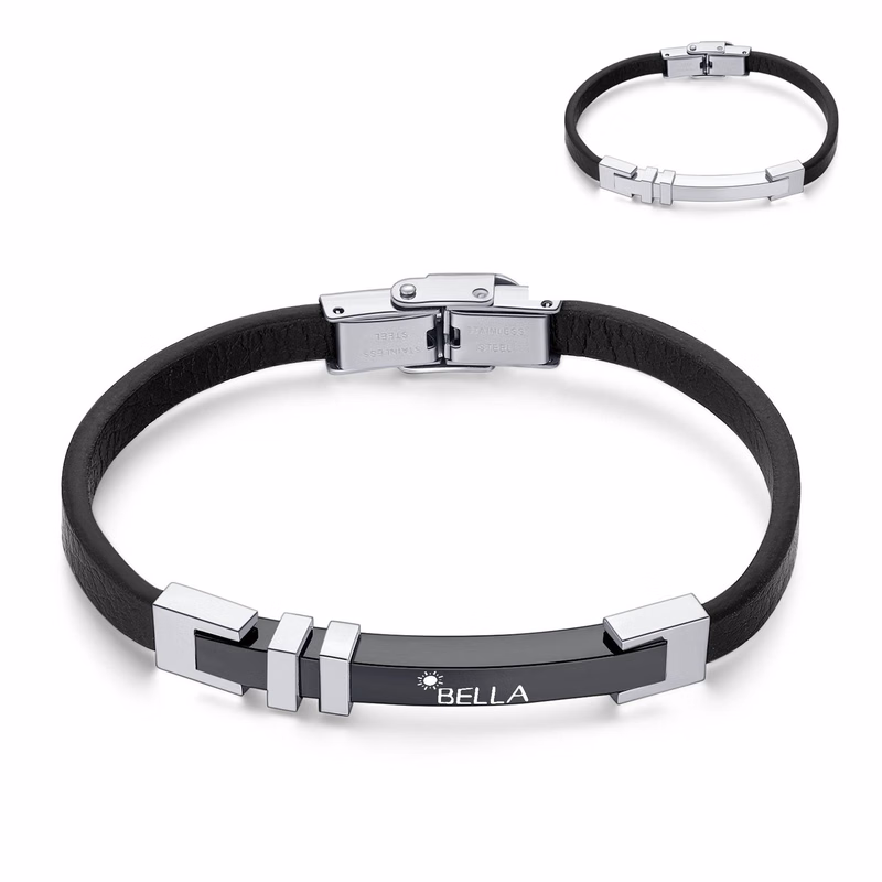 Men's versatile leather bracelet