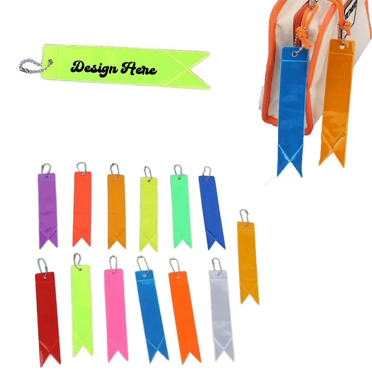 Multi-Color Reflective PVC Backpack Keychain for Students 1