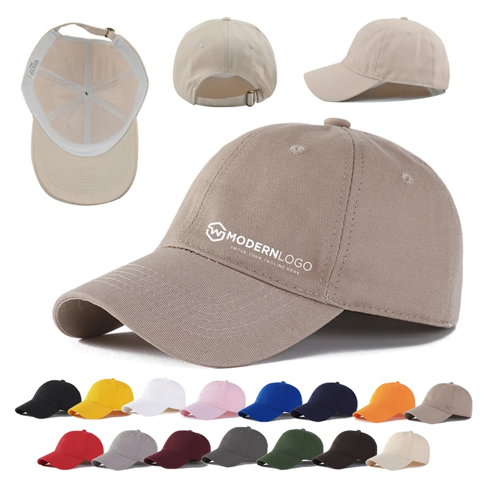 Cotton Adjustable Unisex Solid Baseball Cap 1