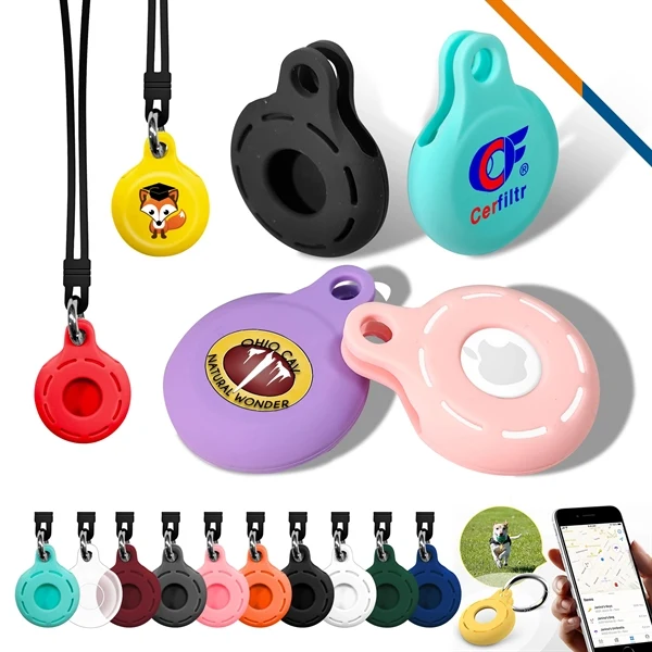 Custom Silicone Tracker Cover with Lanyard — Full-Color Drop-Proof Protection Promo 1