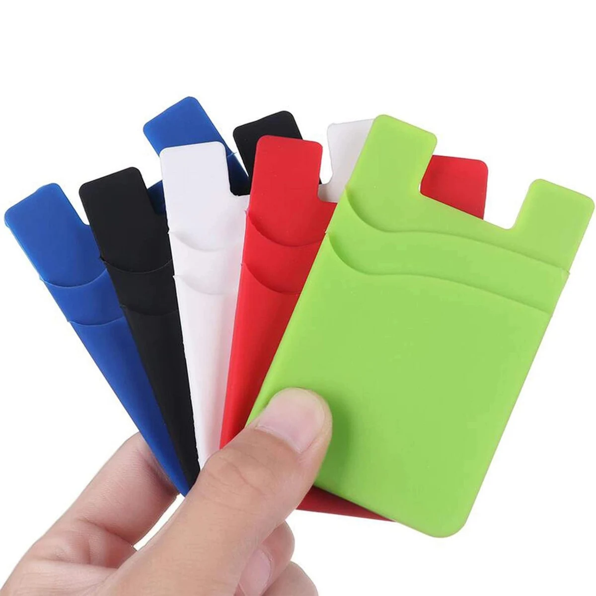 Silicone Credit Card Holder Sticker Phone Wallet 1