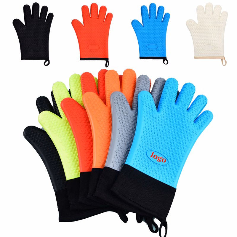 Ribbed Soft Silicone Oven Mitt